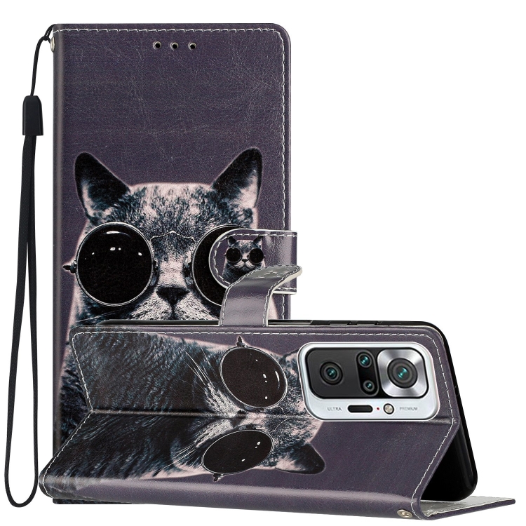 For Xiaomi Redmi Note 10 Pro Colored Drawing Leather Phone Case(Sunglasses Cat)
For Xiaomi Redmi Note 10 Pro Colored Drawing Leather Phone Case(Sunglasses Cat)
