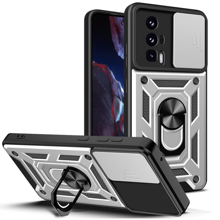For Xiaomi Poco F5 Pro Sliding Camera Cover Design TPU Hybrid PC Phone Case(Silver)
For Xiaomi Poco F5 Pro Sliding Camera Cover Design TPU Hybrid PC Phone Case(Silver)