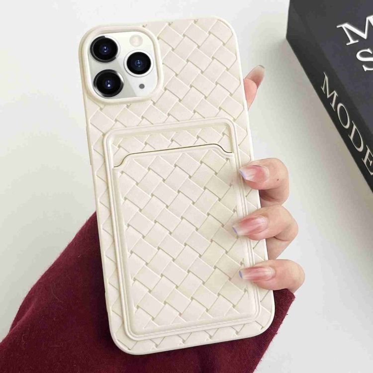 For iPhone 11 Pro Max Weave Texture Card Slot Skin Feel Phone Case(White)
For iPhone 11 Pro Max Weave Texture Card Slot Skin Feel Phone Case(White)