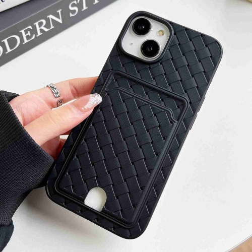 For iPhone 14 Weave Texture Card Slot Skin Feel Phone Case with Push Card Hole(Black)
For iPhone 14 Weave Texture Card Slot Skin Feel Phone Case with Push Card Hole(Black)
