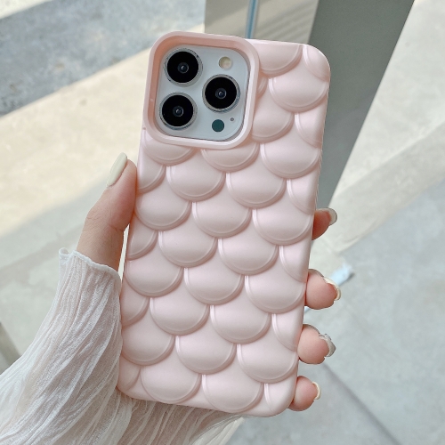 

For iPhone 14 Pro Max 3D Scale Style TPU Phone Case(Pink)