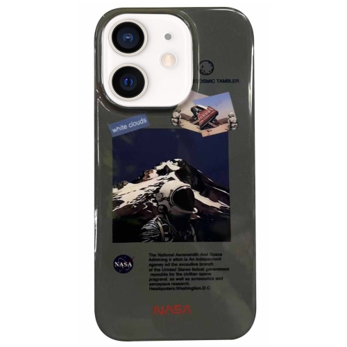 

For iPhone 12 Astronaut Pattern Glossy PC Phone Case(Green)