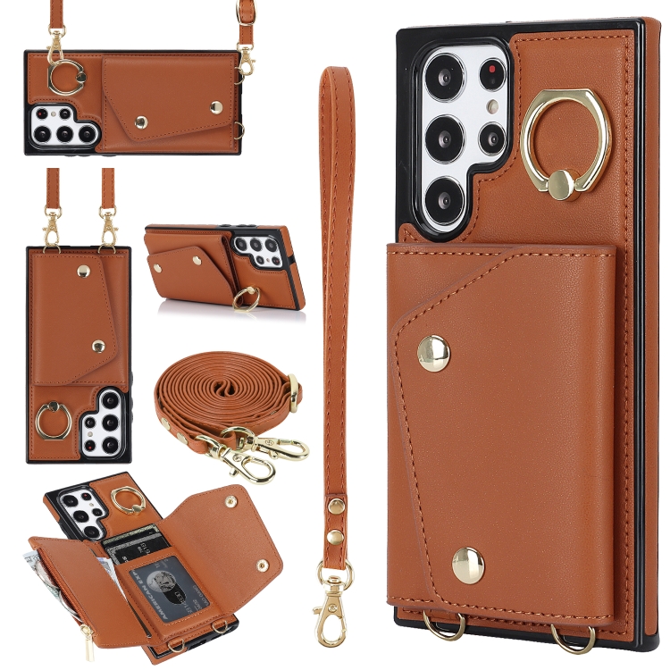 For Samsung Galaxy S22 Ultra 5G Zipper Card Bag Phone Case with Dual Lanyard(Brown)
For Samsung Galaxy S22 Ultra 5G Zipper Card Bag Phone Case with Dual Lanyard(Brown)