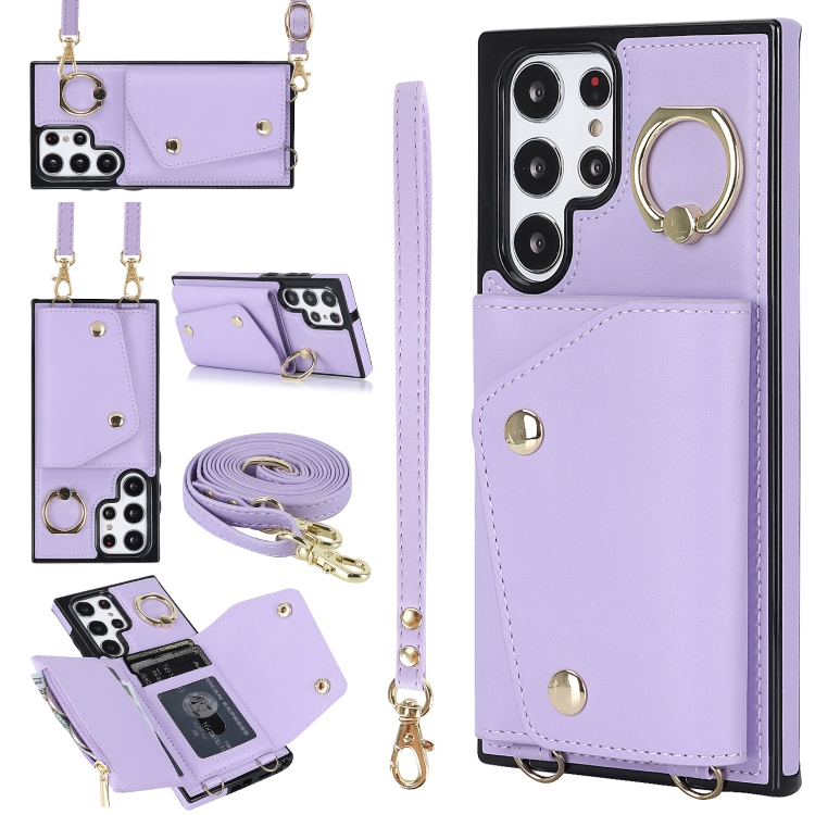 For Samsung Galaxy S22 Ultra 5G Zipper Card Bag Phone Case with Dual Lanyard(Purple)
For Samsung Galaxy S22 Ultra 5G Zipper Card Bag Phone Case with Dual Lanyard(Purple)