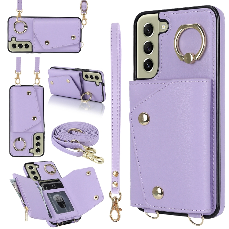 For Samsung Galaxy S21 FE 5G Zipper Card Bag Phone Case with Dual Lanyard(Purple)
For Samsung Galaxy S21 FE 5G Zipper Card Bag Phone Case with Dual Lanyard(Purple)