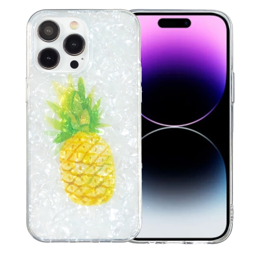 

For iPhone 15 Pro IMD Shell Pattern TPU Phone Case(Pineapple)