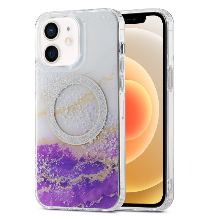 For iPhone 12 Dual-side IMD Marble Magsafe Phone Case(White Purple)
For iPhone 12 Dual-side IMD Marble Magsafe Phone Case(White Purple)