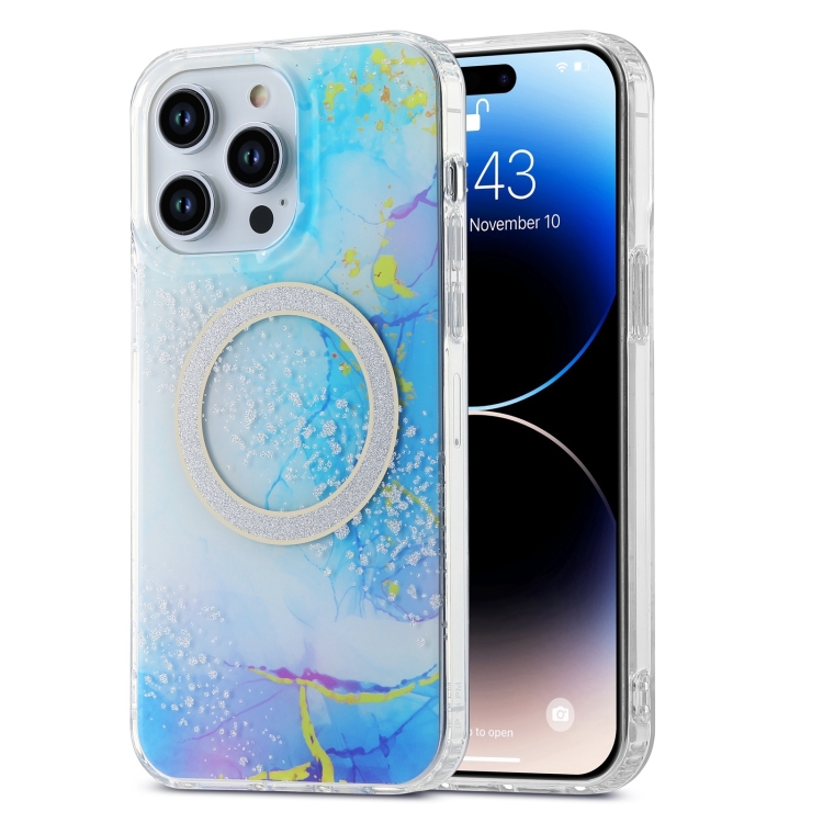 For iPhone 15 Pro Dual-side IMD Marble Magsafe Phone Case(Dark Blue)
For iPhone 15 Pro Dual-side IMD Marble Magsafe Phone Case(Dark Blue)