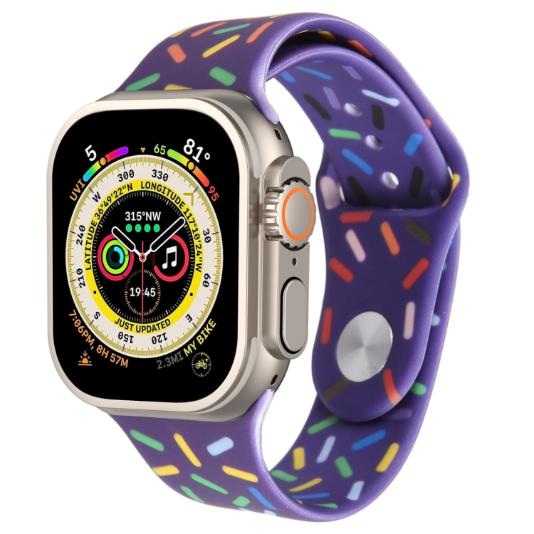 Rainbow Raindrops Silicone Watch Band For Apple Watch Ultra 2 49mm(Dark Purple)
Rainbow Raindrops Silicone Watch Band For Apple Watch Ultra 2 49mm(Dark Purple)