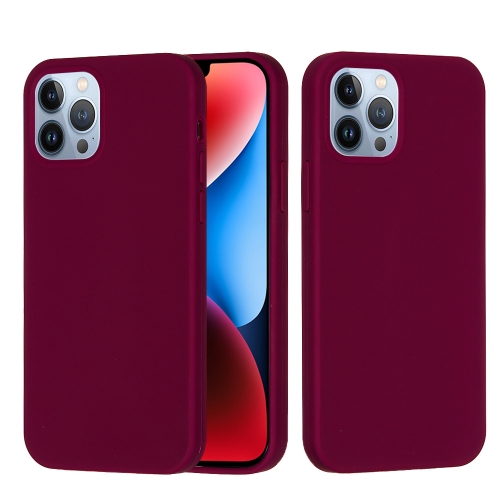 

For iPhone 15 Pro Solid Color Silicone Phone Case(Violet)