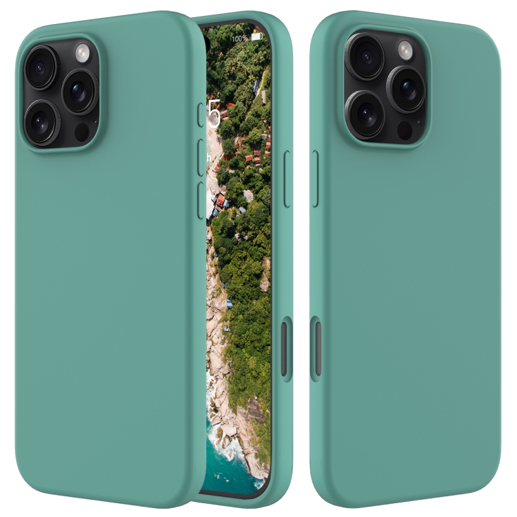 For iPhone 16 Pro Solid Color Silicone Phone Case(Pine Needle Green)
For iPhone 16 Pro Solid Color Silicone Phone Case(Pine Needle Green)