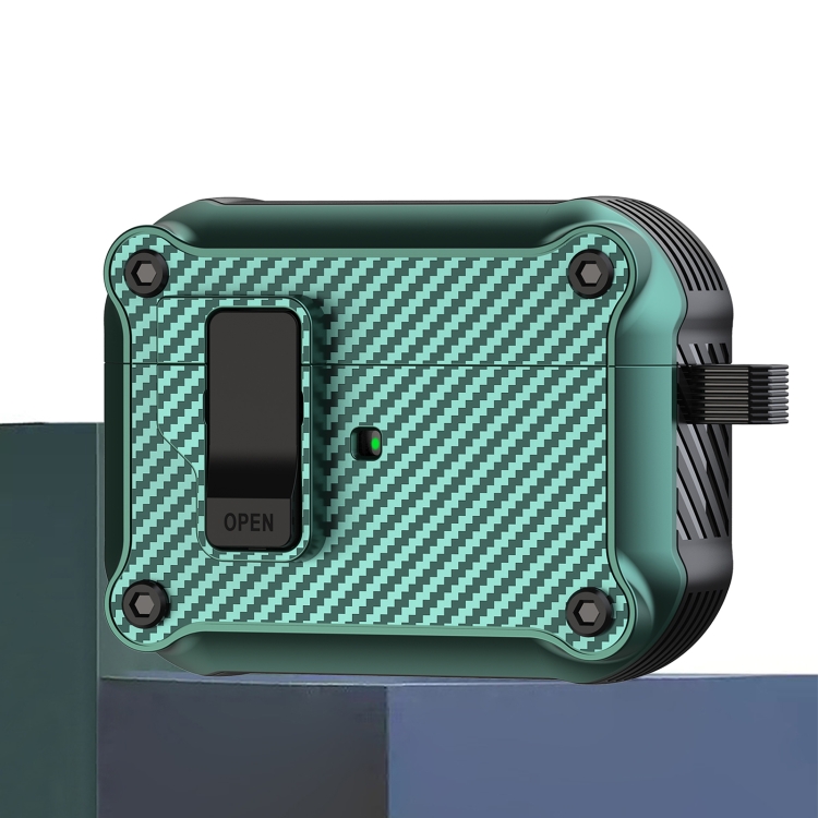 For AirPods Pro Carbon Fiber Magnetic Automatic Switch Earphone Protective Case(Green)
For AirPods Pro Carbon Fiber Magnetic Automatic Switch Earphone Protective Case(Green)