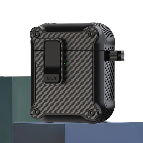 For AirPods 1 / 2 Carbon Fiber Magnetic Automatic Switch Earphone Protective Case(Black)
For AirPods 1 / 2 Carbon Fiber Magnetic Automatic Switch Earphone Protective Case(Black)