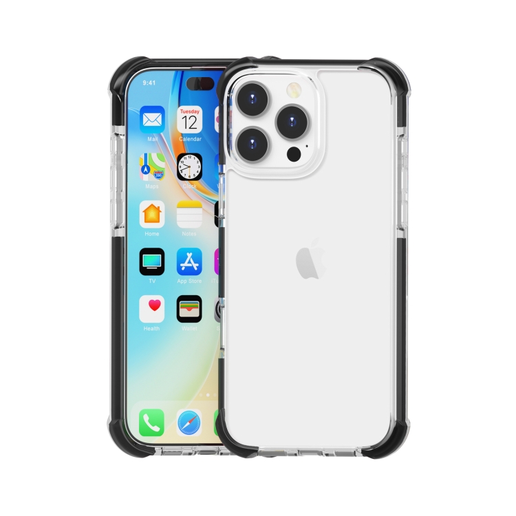 For iPhone 16 Pro Four-corner Shockproof TPU Hybrid Acrylic Phone Case(Black + Transparent)
For iPhone 16 Pro Four-corner Shockproof TPU Hybrid Acrylic Phone Case(Black + Transparent)