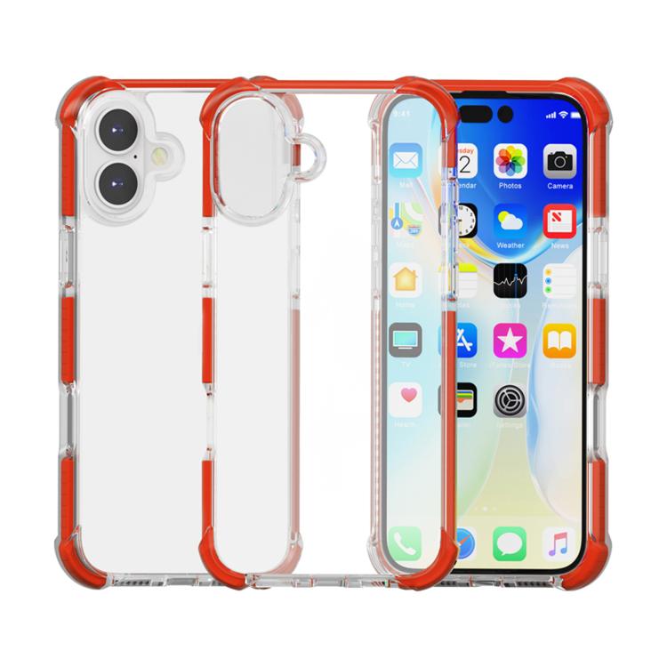 For iPhone 17 Four-corner Shockproof TPU Hybrid Acrylic Phone Case(Red) 
For iPhone 17 Four-corner Shockproof TPU Hybrid Acrylic Phone Case(Red)