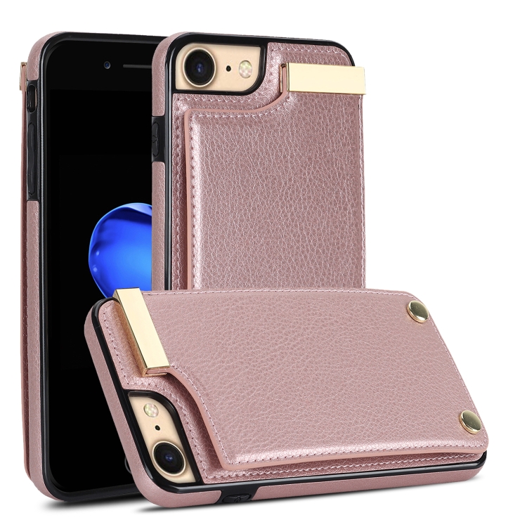 For iPhone SE 2022 / 2020 / 8 / 7 Metal Buckle Card Slots Phone Case(Rose Gold)
For iPhone SE 2022 / 2020 / 8 / 7 Metal Buckle Card Slots Phone Case(Rose Gold)