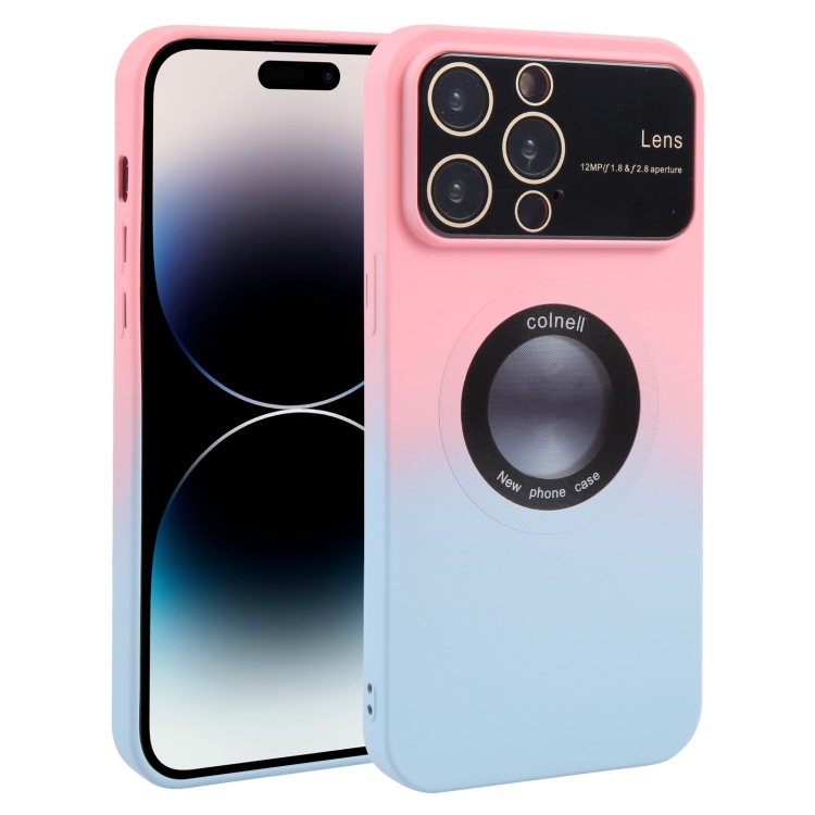 For iPhone 14 Pro Gradient Silicone Shockproof Magsafe Phone Case with Lens Film(Pink Blue)
For iPhone 14 Pro Gradient Silicone Shockproof Magsafe Phone Case with Lens Film(Pink Blue)