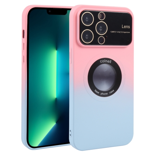For iPhone 13 Pro Max Gradient Silicone Shockproof Magsafe Phone Case with Lens Film(Pink Blue)
For iPhone 13 Pro Max Gradient Silicone Shockproof Magsafe Phone Case with Lens Film(Pink Blue)