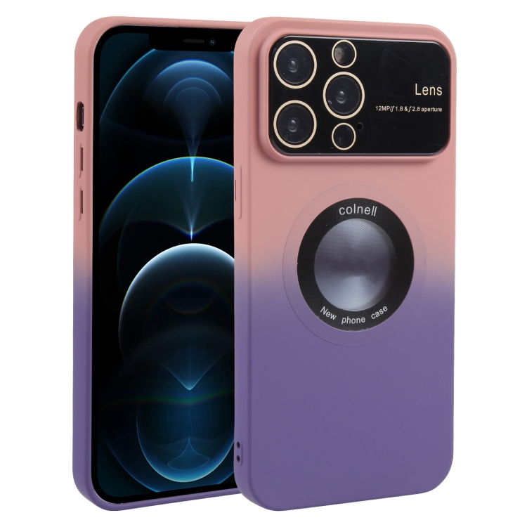For iPhone 12 Pro Max Gradient Silicone Shockproof Magsafe Phone Case with Lens Film(Pink Purple)
For iPhone 12 Pro Max Gradient Silicone Shockproof Magsafe Phone Case with Lens Film(Pink Purple)