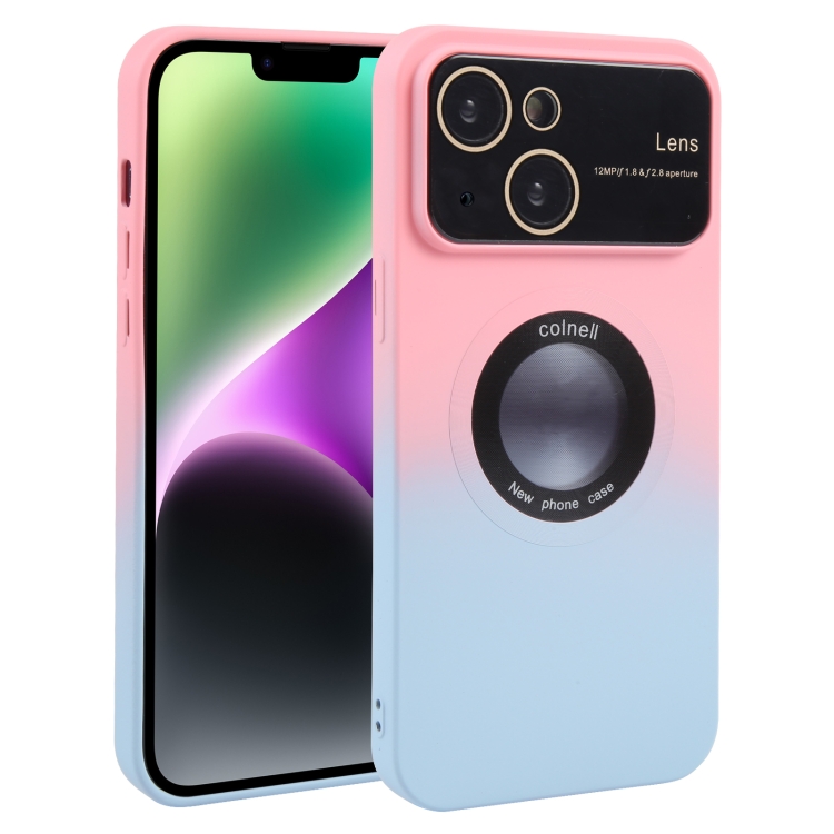 For iPhone 15 Gradient Silicone Shockproof Magsafe Phone Case with Lens Film(Pink Blue)
For iPhone 15 Gradient Silicone Shockproof Magsafe Phone Case with Lens Film(Pink Blue)