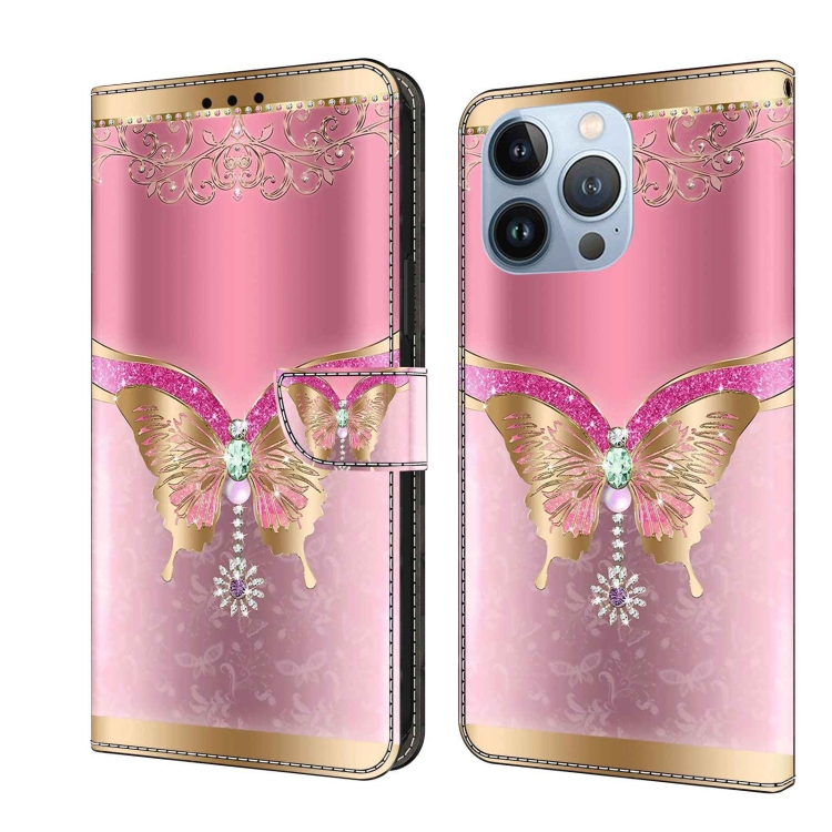For iPhone 14 Pro Max Crystal 3D Shockproof Protective Leather Phone Case(Pink Bottom Butterfly)
For iPhone 14 Pro Max Crystal 3D Shockproof Protective Leather Phone Case(Pink Bottom Butterfly)