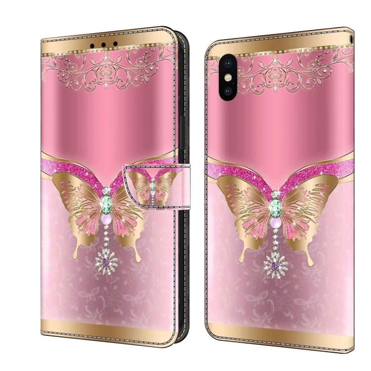 For iPhone X / XS Crystal 3D Shockproof Protective Leather Phone Case(Pink Bottom Butterfly)
For iPhone X / XS Crystal 3D Shockproof Protective Leather Phone Case(Pink Bottom Butterfly)