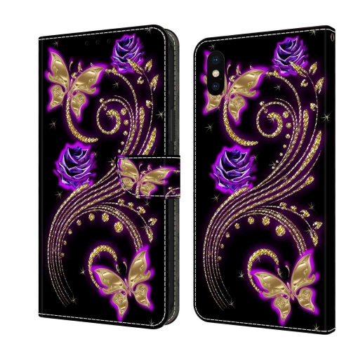 For iPhone X / XS Crystal 3D Shockproof Protective Leather Phone Case(Purple Flower Butterfly)
For iPhone X / XS Crystal 3D Shockproof Protective Leather Phone Case(Purple Flower Butterfly)