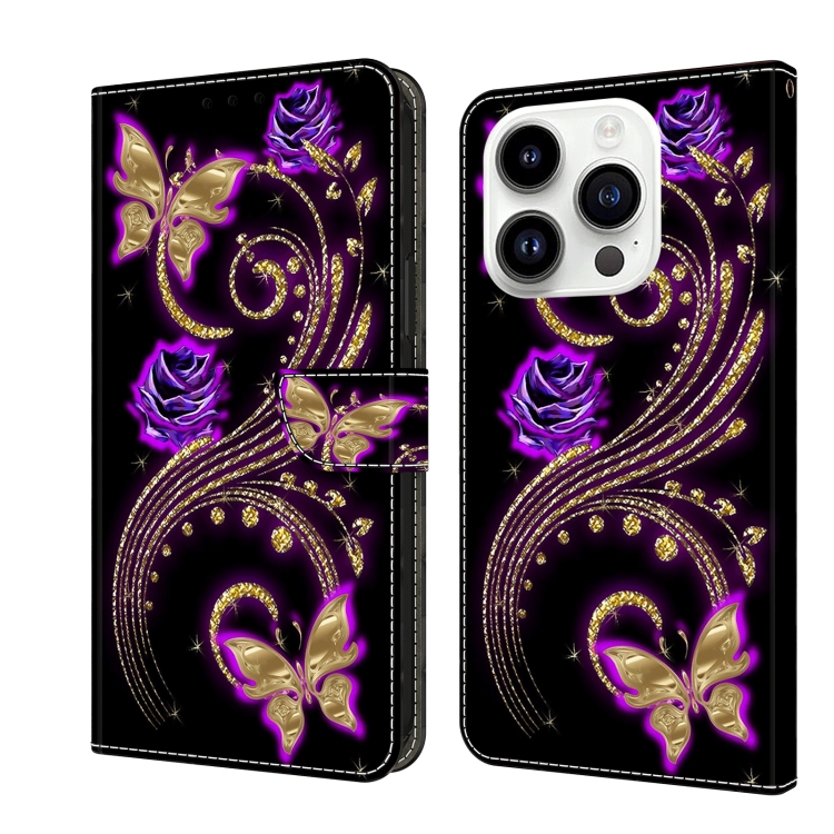 For iPhone 15 Pro Crystal 3D Shockproof Protective Leather Phone Case(Purple Flower Butterfly)
For iPhone 15 Pro Crystal 3D Shockproof Protective Leather Phone Case(Purple Flower Butterfly)