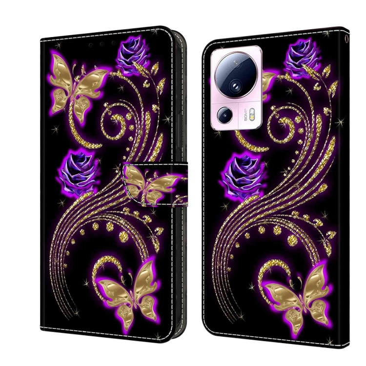 For Xiaomi 13 Lite Crystal 3D Shockproof Protective Leather Phone Case(Purple Flower Butterfly)
For Xiaomi 13 Lite Crystal 3D Shockproof Protective Leather Phone Case(Purple Flower Butterfly)