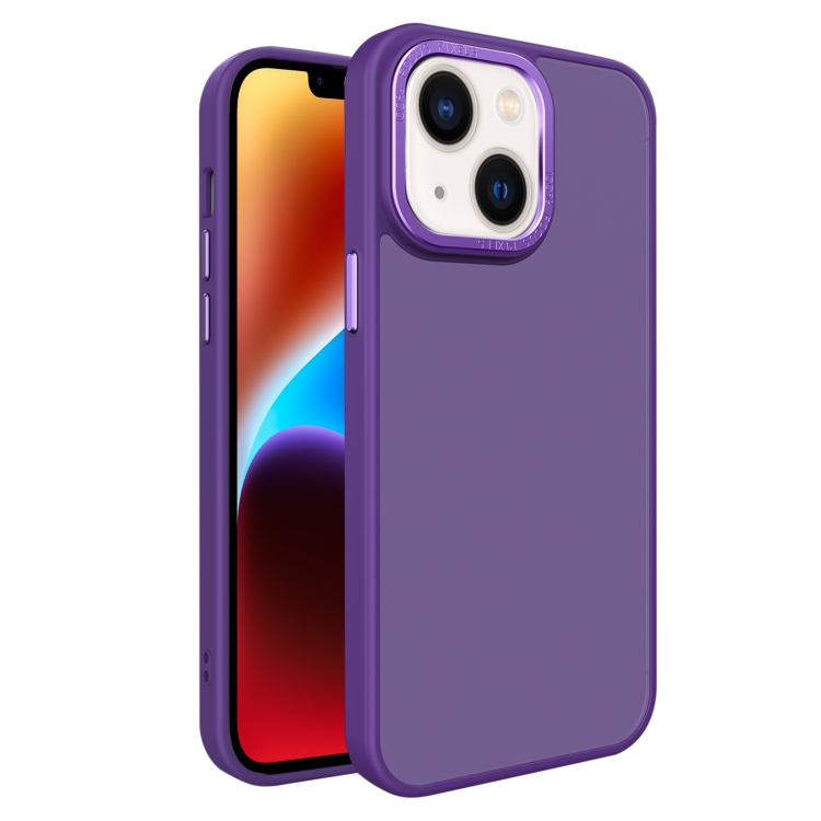 For iPhone 14 Plus All-inclusive TPU Edge Acrylic Back Phone Case(Deep Purple) 
For iPhone 14 Plus All-inclusive TPU Edge Acrylic Back Phone Case(Deep Purple)
