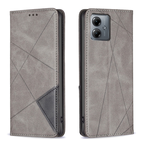 For Motorola Moto G14 4G Rhombus Texture Magnetic Leather Phone Case(Grey)
For Motorola Moto G14 4G Rhombus Texture Magnetic Leather Phone Case(Grey)