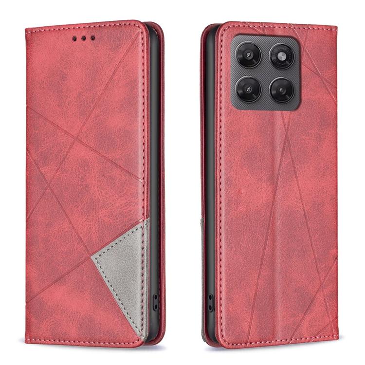 For Motorola Moto G37/G47/G37 Power Rhombus Texture Magnetic Leather Phone Case(Red)
For Motorola Moto G37/G47/G37 Power Rhombus Texture Magnetic Leather Phone Case(Red)