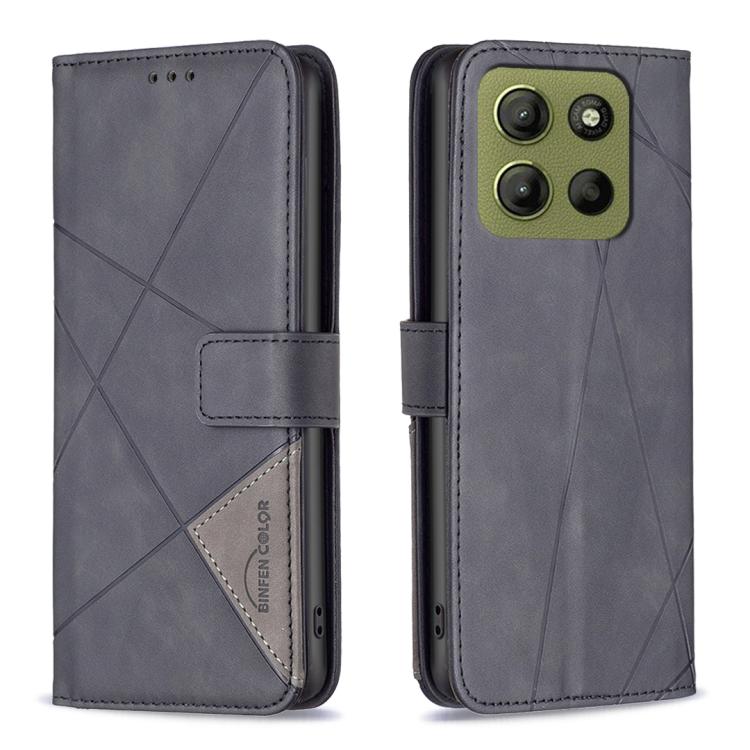 For Motorola Moto G15 Magnetic Buckle Rhombus Texture Leather Phone Case(Black)
For Motorola Moto G15 Magnetic Buckle Rhombus Texture Leather Phone Case(Black)
