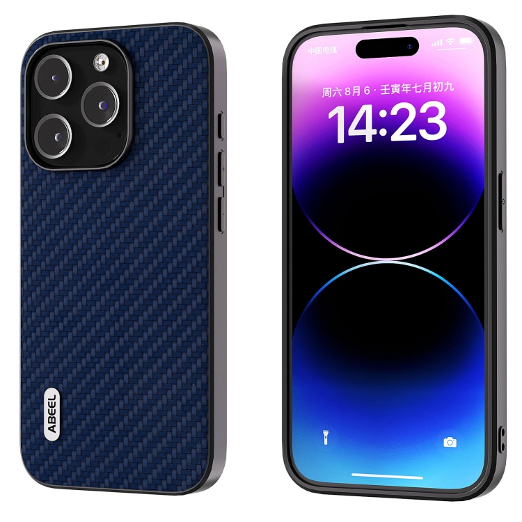 For iPhone 14 Pro ABEEL Carbon Fiber Texture Protective Phone Case(Dark Blue)
For iPhone 14 Pro ABEEL Carbon Fiber Texture Protective Phone Case(Dark Blue)
