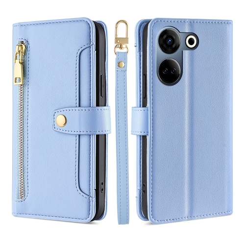 For Tecno Camon 20 Pro 4G Lite Sheep Texture Cross-body Zipper Wallet Leather Phone Case(Blue)
For Tecno Camon 20 Pro 4G Lite Sheep Texture Cross-body Zipper Wallet Leather Phone Case(Blue)