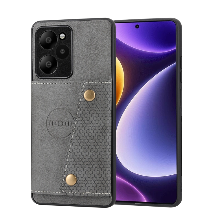 For Xiaomi Redmi Note 12R /Redmi 12 5G Double Buckle Card Slots Magnetic Phone Case(Grey)
For Xiaomi Redmi Note 12R /Redmi 12 5G Double Buckle Card Slots Magnetic Phone Case(Grey)
