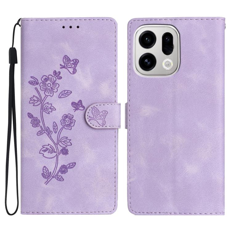 For OPPO Find X9 Flower Butterfly Embossing Pattern Leather Phone Case(Purple)
For OPPO Find X9 Flower Butterfly Embossing Pattern Leather Phone Case(Purple)