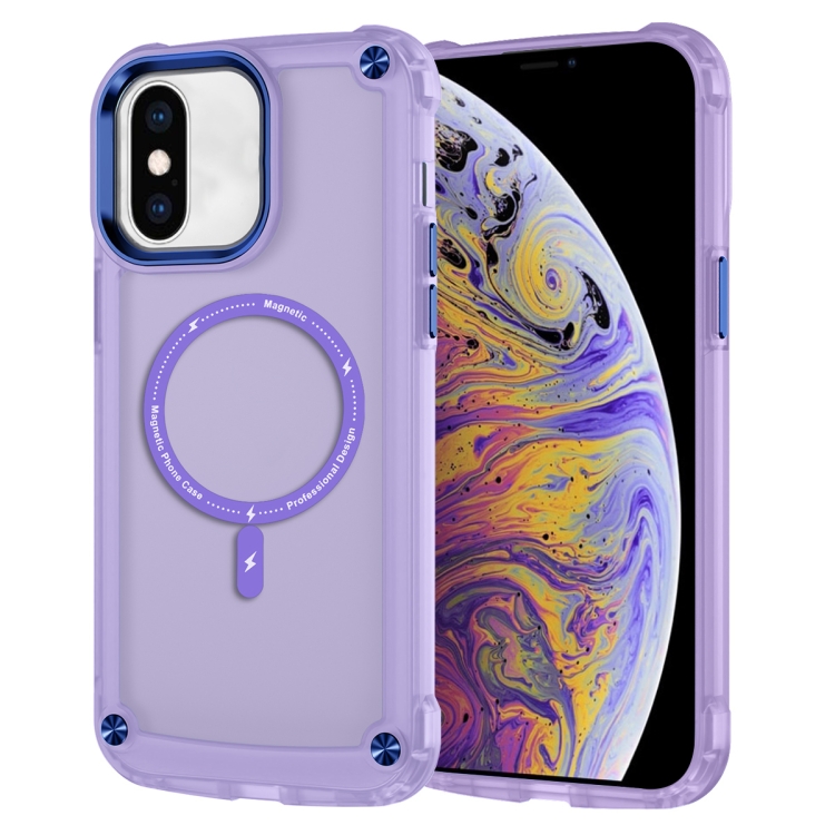 For iPhone XS Max Skin Feel TPU + PC MagSafe Magnetic Phone Case(Transparent Purple)
For iPhone XS Max Skin Feel TPU + PC MagSafe Magnetic Phone Case(Transparent Purple)