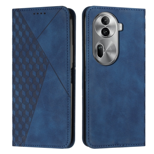 

For OPPO Reno11 Pro Global Diamond Splicing Skin Feel Magnetic Leather Phone Case(Blue)