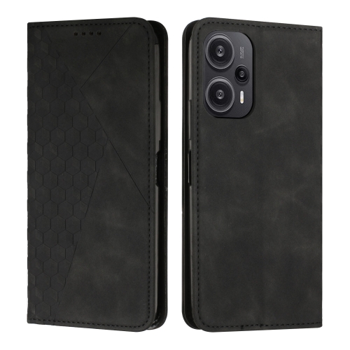 

For Xiaomi Redmi Note 12 Turbo/Poco F5 Diamond Splicing Skin Feel Magnetic Leather Phone Case(Black)