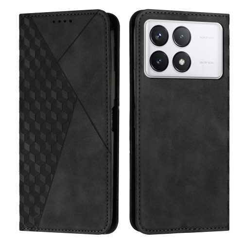 

For Xiaomi Redmi K70 / K70 Pro Diamond Splicing Skin Feel Magnetic Leather Phone Case(Black)