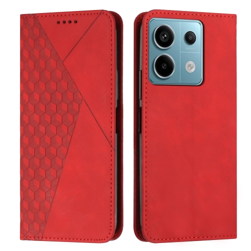 

For Xiaomi Redmi Note 13 Pro 4G Global Diamond Splicing Skin Feel Magnetic Leather Phone Case(Red)