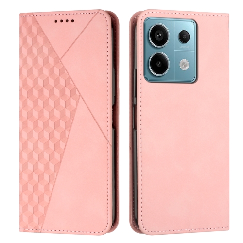 

For Xiaomi Redmi Note 13 Pro 4G Global Diamond Splicing Skin Feel Magnetic Leather Phone Case(Rose Gold)