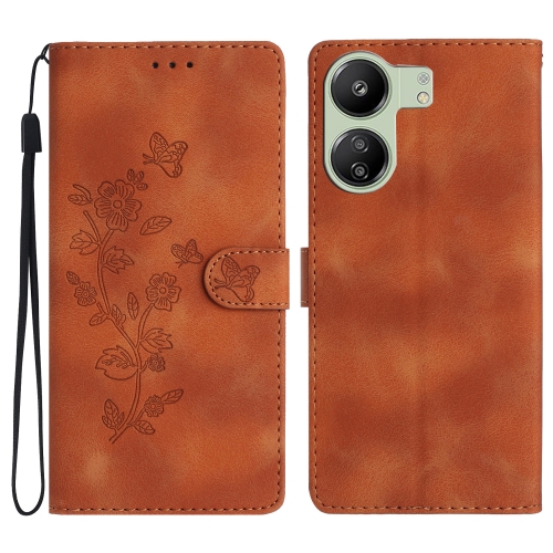 For Xiaomi Redmi 13C 4G Flower Butterfly Embossing Pattern Leather Phone Case(Brown)
For Xiaomi Redmi 13C 4G Flower Butterfly Embossing Pattern Leather Phone Case(Brown)