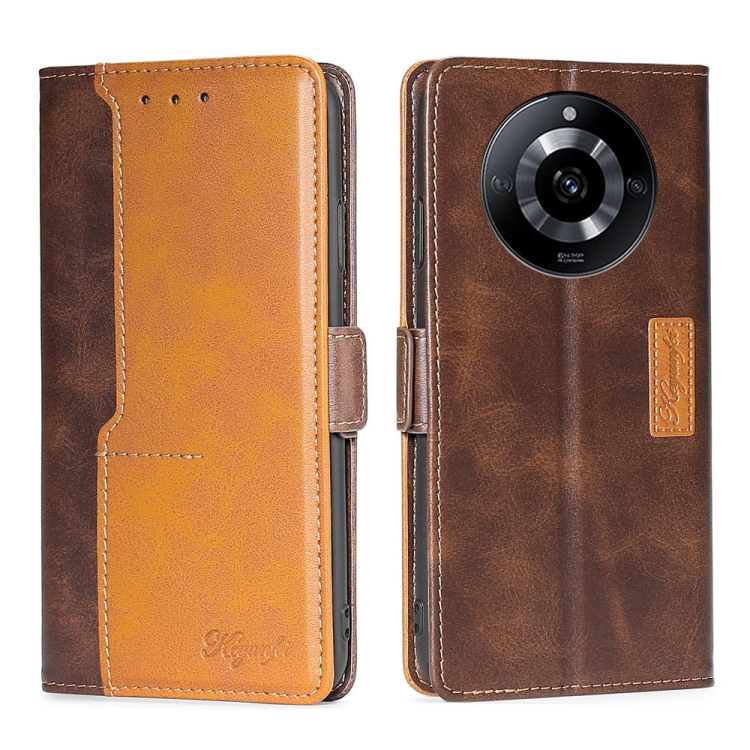 For Realme 11 5G Contrast Color Side Buckle Leather Phone Case(Dark Brown + Gold)
For Realme 11 5G Contrast Color Side Buckle Leather Phone Case(Dark Brown + Gold)