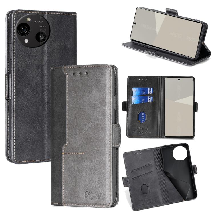 For Sharp Aquos R10 Contrast Color Side Buckle Leather Phone Case(Black + Grey)
For Sharp Aquos R10 Contrast Color Side Buckle Leather Phone Case(Black + Grey)