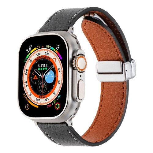 For Apple Watch Ultra 49mm Magnetic Buckle Skin Feel Leather Watch Band(Black)
For Apple Watch Ultra 49mm Magnetic Buckle Skin Feel Leather Watch Band(Black)