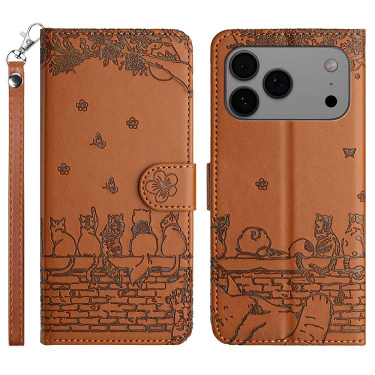 For iPhone 17 Pro Cat Embossing Pattern Leather Phone Case with Lanyard(Brown)
For iPhone 17 Pro Cat Embossing Pattern Leather Phone Case with Lanyard(Brown)
