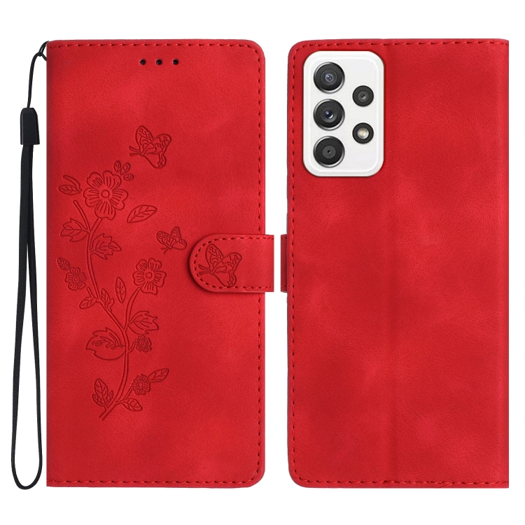 For Samsung Galaxy A32 5G Flower Butterfly Embossing Pattern Leather Phone Case(Red)
For Samsung Galaxy A32 5G Flower Butterfly Embossing Pattern Leather Phone Case(Red)