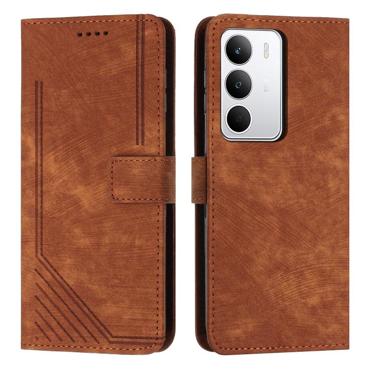 For Realme C71 4G Skin Feel Stripe Pattern Leather Phone Case with Lanyard(Brown)
For Realme C71 4G Skin Feel Stripe Pattern Leather Phone Case with Lanyard(Brown)